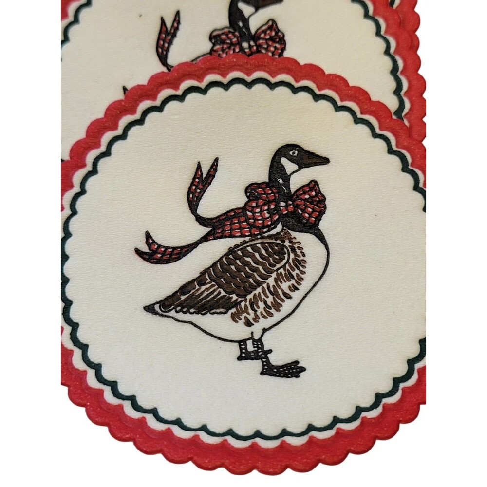 Vintage Potpourri Press 21 Christmas Geese Paper Coasters Goose
